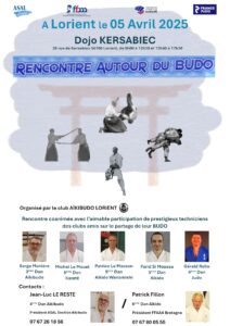 Événement - Rencontre autour du Budo 5 avril 2025 @ Dojo de Kersabiec | Quimperlé | Bretagne | France